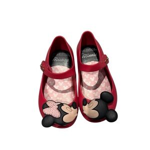 MINI MELISSA Red Mickey & Minnie Dress Shoes - size 7C
